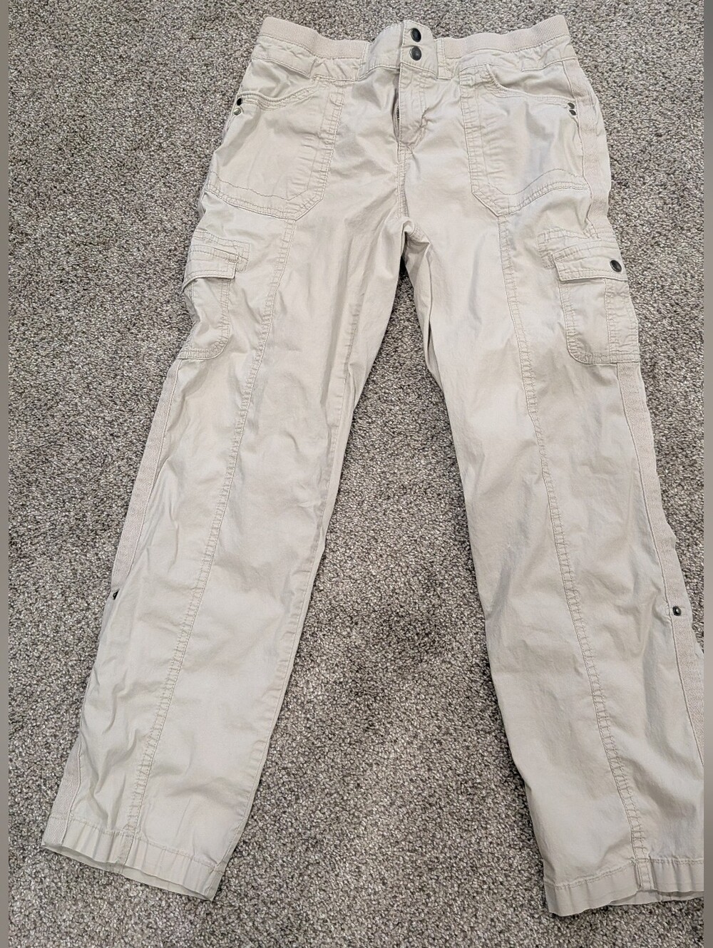 Style & Co. Women's Cargo Pants in Light Beige - Comfortable Utility Style.